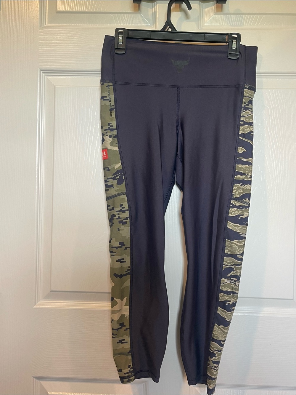Under Armour Project Rock Gray/Camo Compression Leggings Size Large